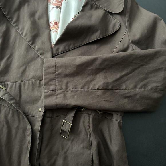 VIA SPIGA Brown Belted Trench Coat size‎ medium - Picture 10 of 12